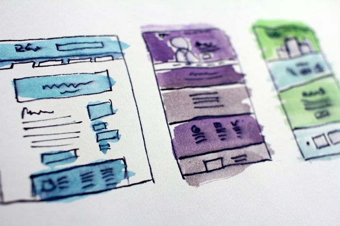 Wireframe una landing page