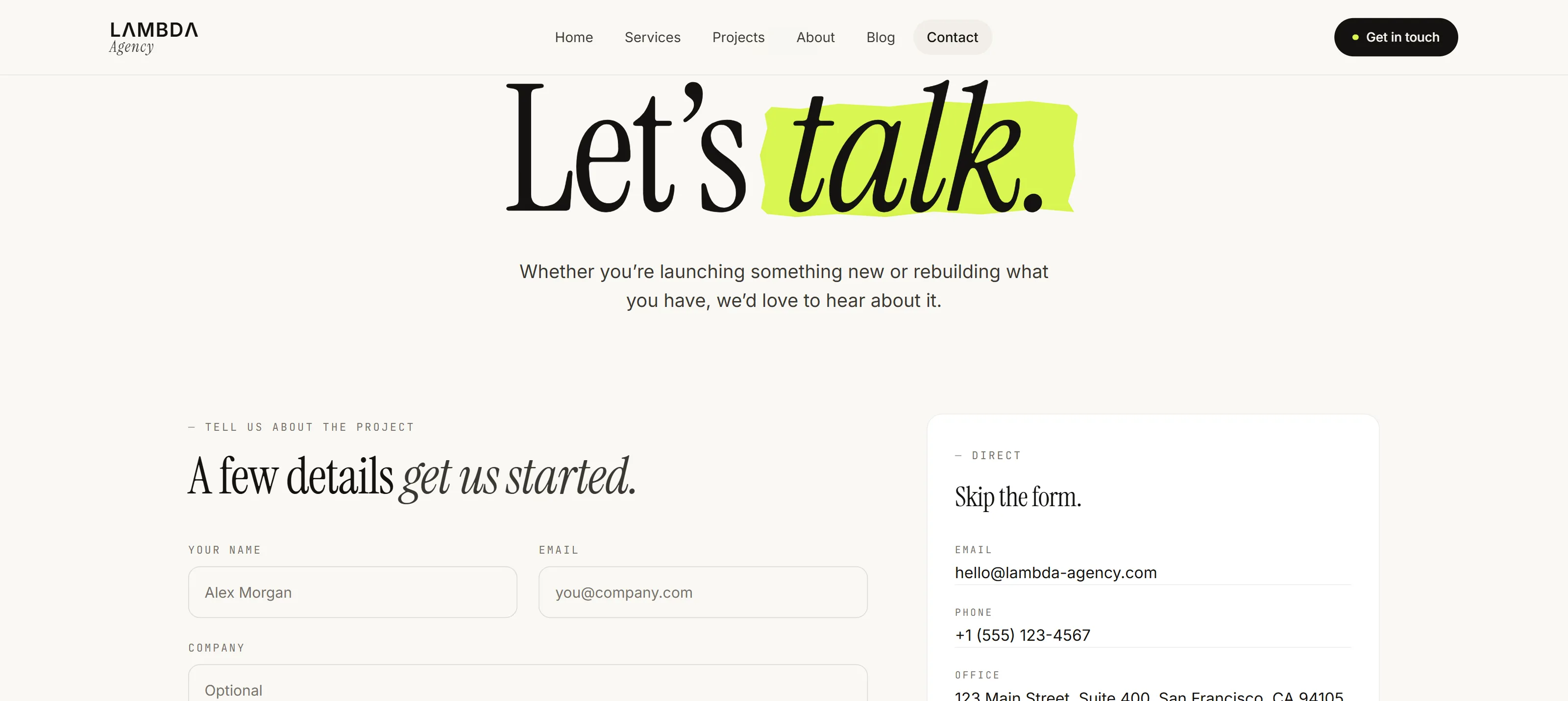 Lambda Agency template — screenshot 2 of 5