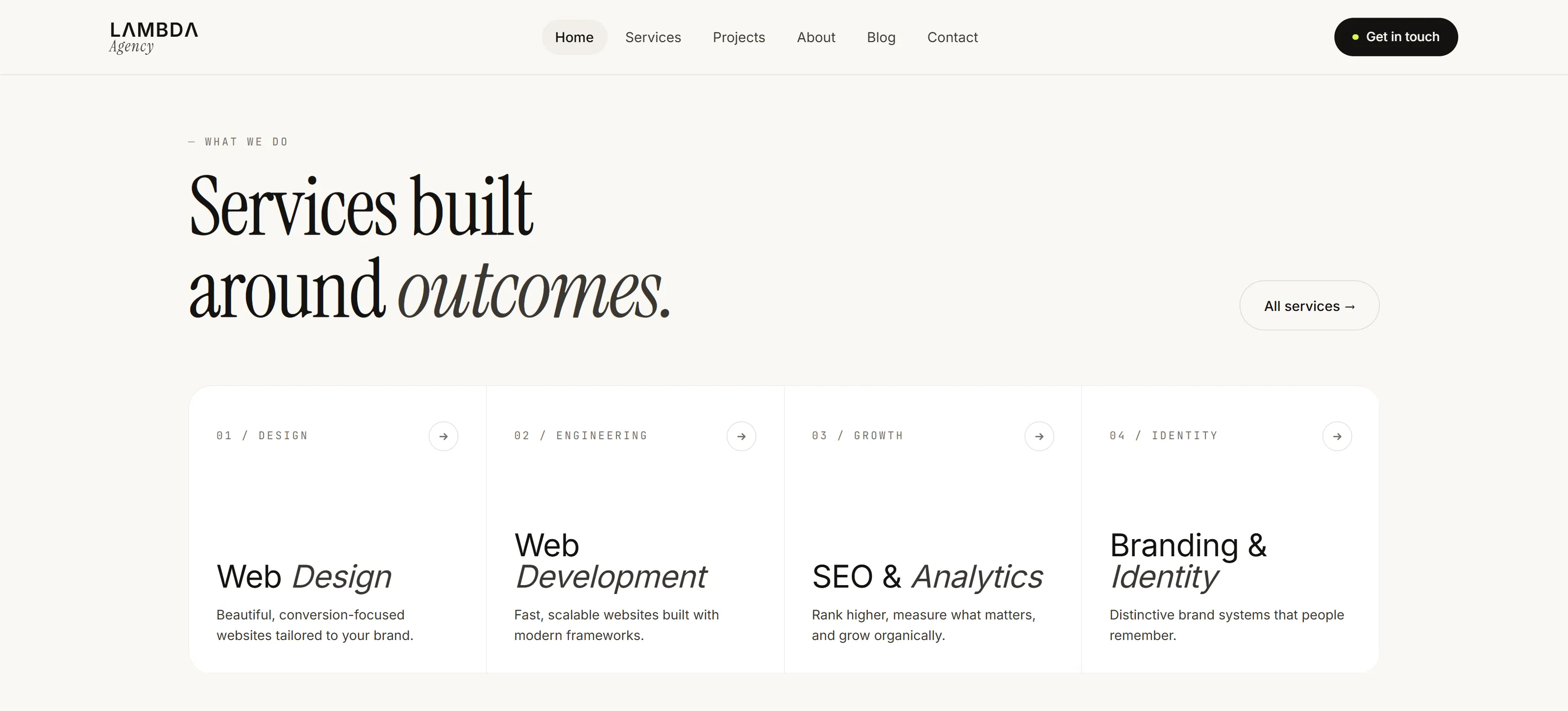 Lambda Agency template — screenshot 5 of 5