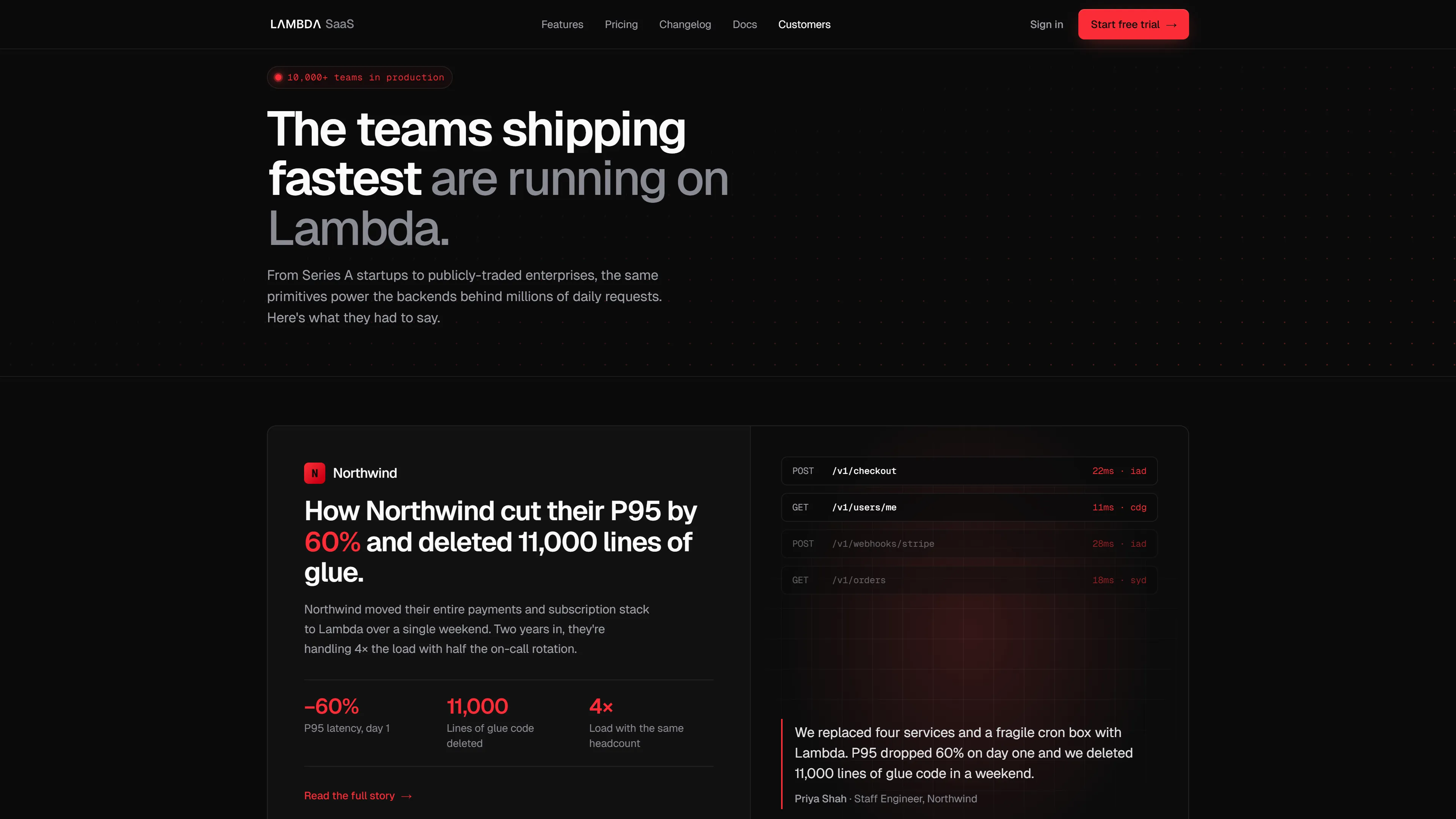 Lambda SaaS template — screenshot 5 of 5
