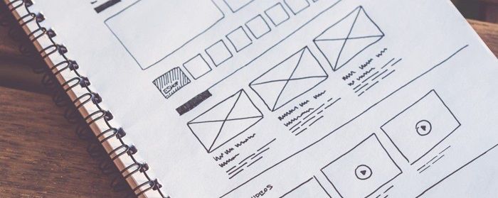 Wireframe una landing page